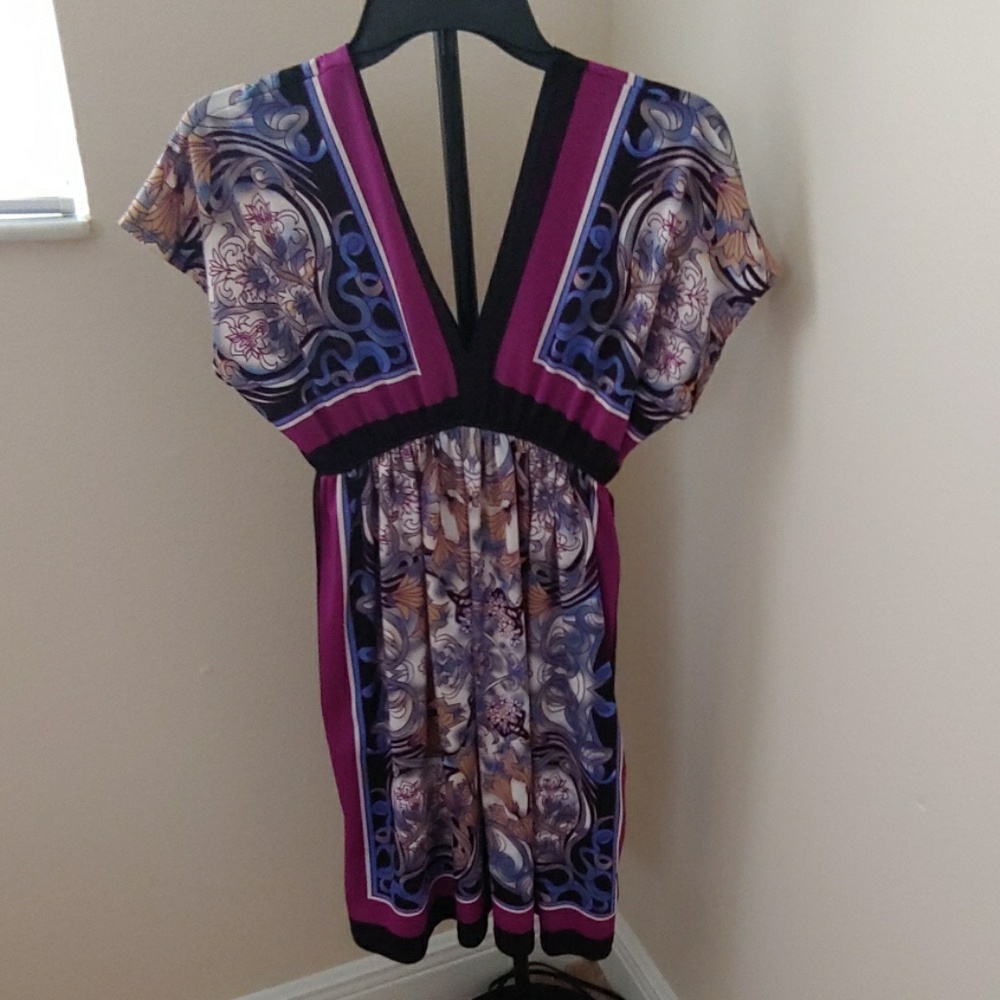 Purple printed dress